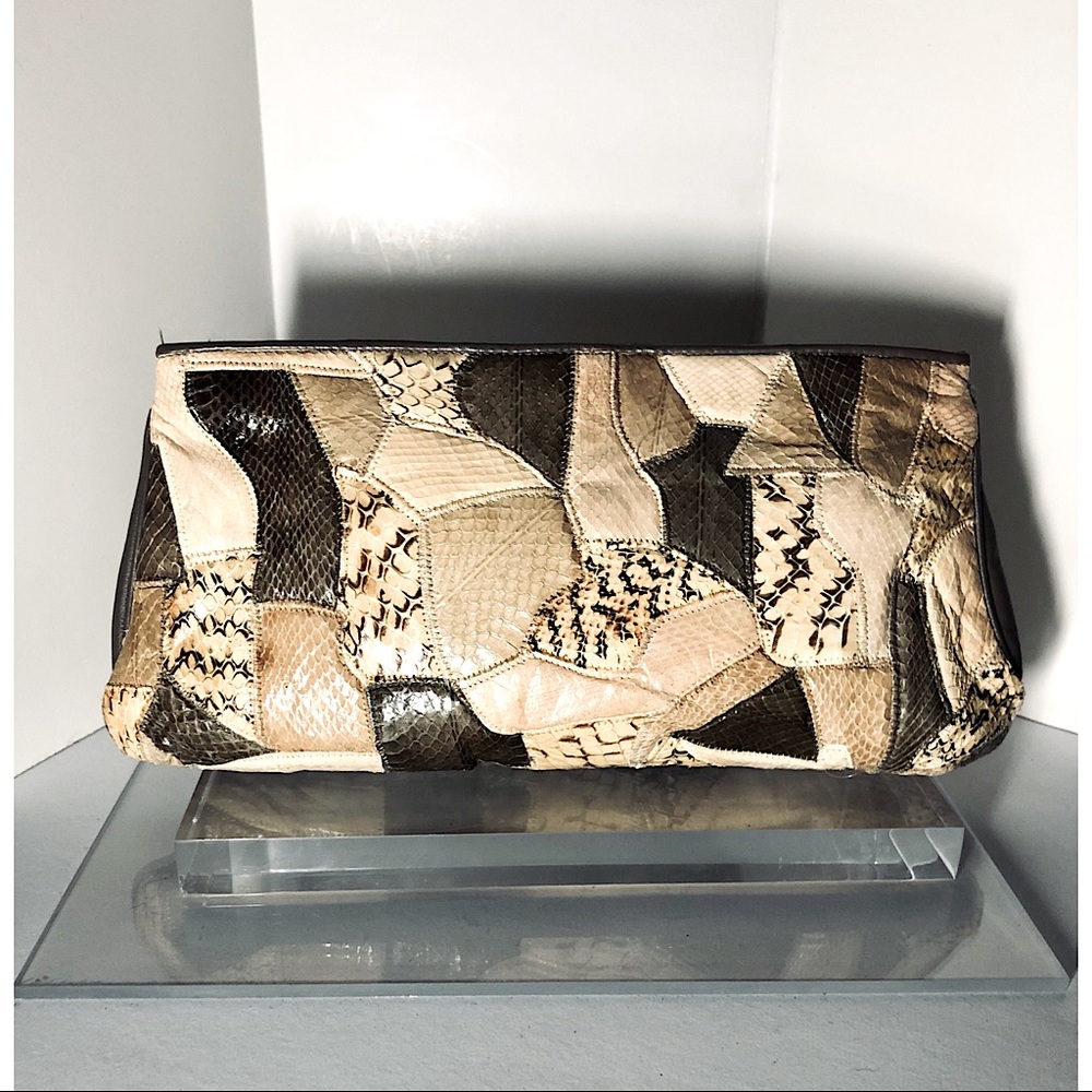 Vintage Python Patch Clutch - image 2
